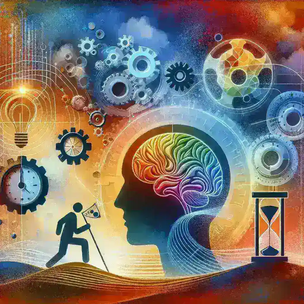 "Infografía ilustrativa sobre el impacto de la inteligencia artificial en la optimización personal y profesional, destacando herramientas y estrategias para mejorar la productividad."